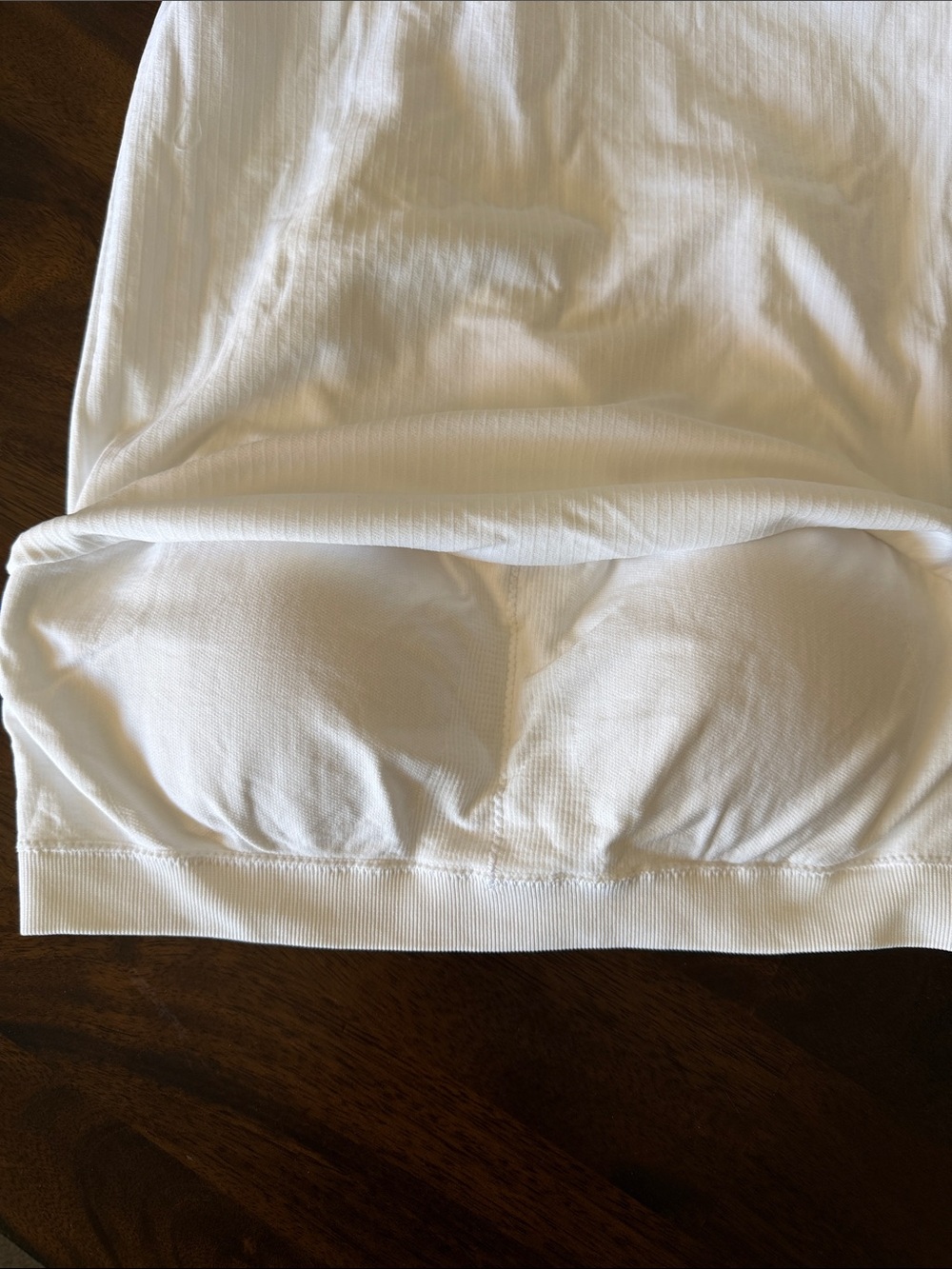 Ribbed White Racerback Tank Top - Picture 5 of 5